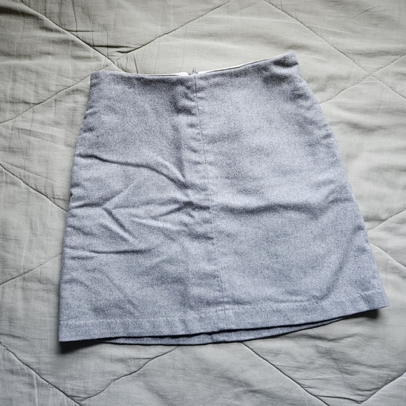 WILFRED Essonne Skirt Wool Cashmere Italy Light Grey Size 4 Aritzia - Picture 2 of 9